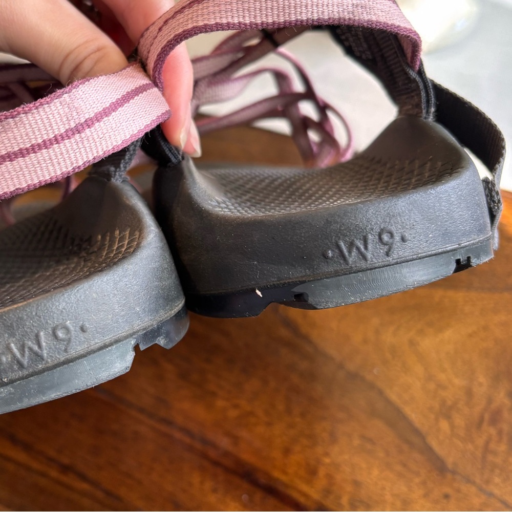 Chaco ZX2 Pink/Purple Duel Strap Sandals - Picture 4 of 6